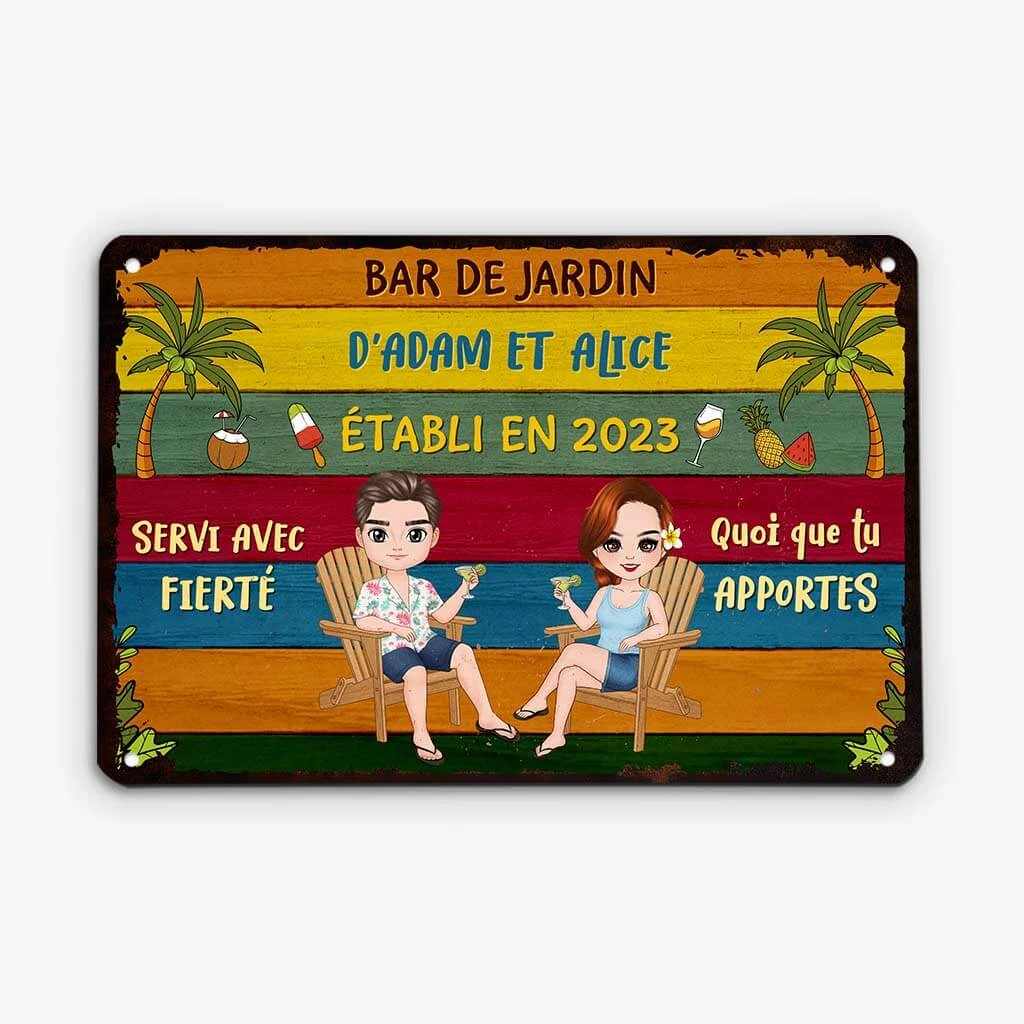 Notre Bar Et Grill Vintage - Cadeau Personnalisé | Plaque En Métal Pour Famille 1 Notre Bar Et Grill Vintage - Cadeau Personnalisé | Plaque En Métal Pour Famille