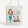 Elle Travaille Volontiers De Ses Mains - Cadeau Personnalisé | Tote Bag Pour Infirmière -Vivelamode Soldes Magasin 2641BFR1 elle travaille volontiers de ses mains tote bag infirmiere original