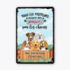 Tous Les Visiteurs Doivent Être Approuvés Par Les Chiens - Cadeau Personnalisé | Plaque En Métal Pour Amoureux Des Animaux -Vivelamode Soldes Magasin 2644EFR1 tous les visiteurs doivent etre approuves par les chiens plaque maison personnalisee avec chiens
