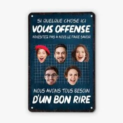 Si Quelque Chose Ici Vous Offense - Cadeau Personnalisé | Plaque De Porte Humour
