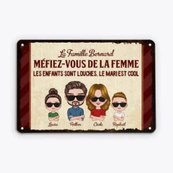 Méfiez-Vous De La Femme - Cadeau Personnalisé | Plaque En Métal Pour Famille 3 Méfiez-Vous De La Femme - Cadeau Personnalisé | Plaque En Métal Pour Famille -Vivelamode Soldes Magasin 2666FR1 mefiez vous de la femme plaque de porte pour la famille