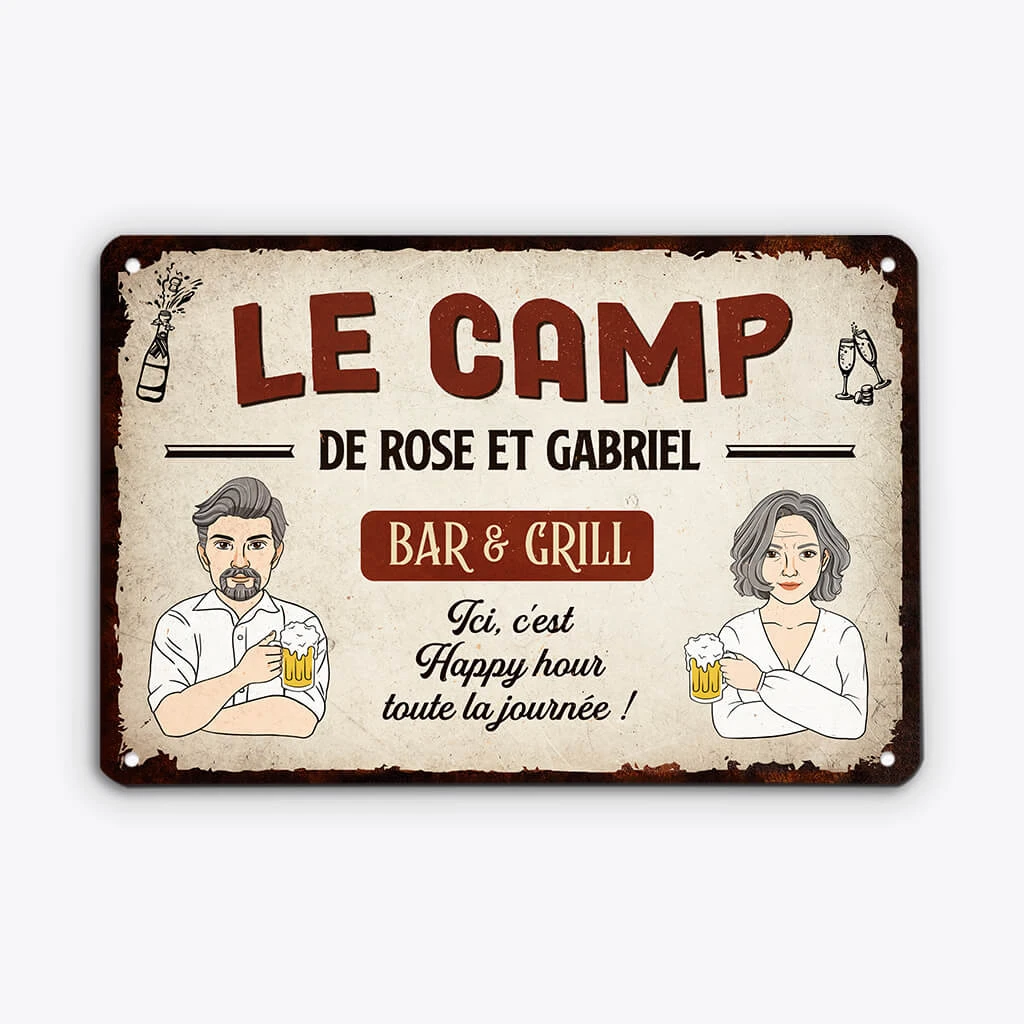 Le Balcon De Louise Et Léo - Cadeau Personnalisé | Plaque En Métal Pour Famille 2 Le Balcon De Louise Et Léo - Cadeau Personnalisé | Plaque En Métal Pour Famille – Image 2