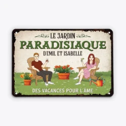 Le Jardin Paradisiaque - Cadeau Personnalisé | Plaque En Métal Pour Famille -Vivelamode Soldes Magasin 2674FR2 le jardin paradisiaque plaque jardin personnalisee pour famille 88002b1e 3e8d 4524 b17e 3d6ec00cbcc1