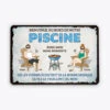 Bienvenue Au Bord De Notre Piscine - Cadeau Personnalisé | Plaque En Métal Pour Couple -Vivelamode Soldes Magasin 2678EFR1 bienvenue au bord de notre piscine plaque personnalisee couple