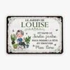 Dans Le Jardin J'Entre - Cadeau Personnalisé | Plaque En Métal Pour Femme