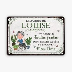 Dans Le Jardin J'Entre - Cadeau Personnalisé | Plaque En Métal Pour Femme