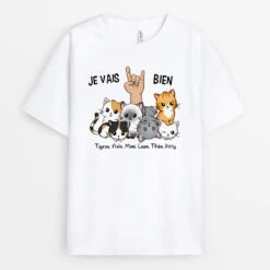 Je Vais Bien Avec Les Chats Mignons - Tee Shirt Personnalisé Chat