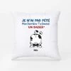 Coussin Chat Humour Personnalisé -Vivelamode Soldes Magasin 2826PFR1 mon derriere ta envoye un baiser version chat coussin chat personnalisable