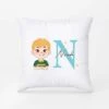 Enfant Avec Lettre - Cadeau Personnalisé | Coussin Pour Enfant -Vivelamode Soldes Magasin 2830PFR1 enfant avec lettre coussin pour enfant personnalise
