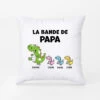 Coussin La Bande À Papa Dinosaure Mignon Personnalisé -Vivelamode Soldes Magasin 2837PFR1 la bande a papa version dessin de dinosaures colores coussin personnalise papa
