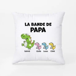 Coussin La Bande À Papa Dinosaure Mignon Personnalisé