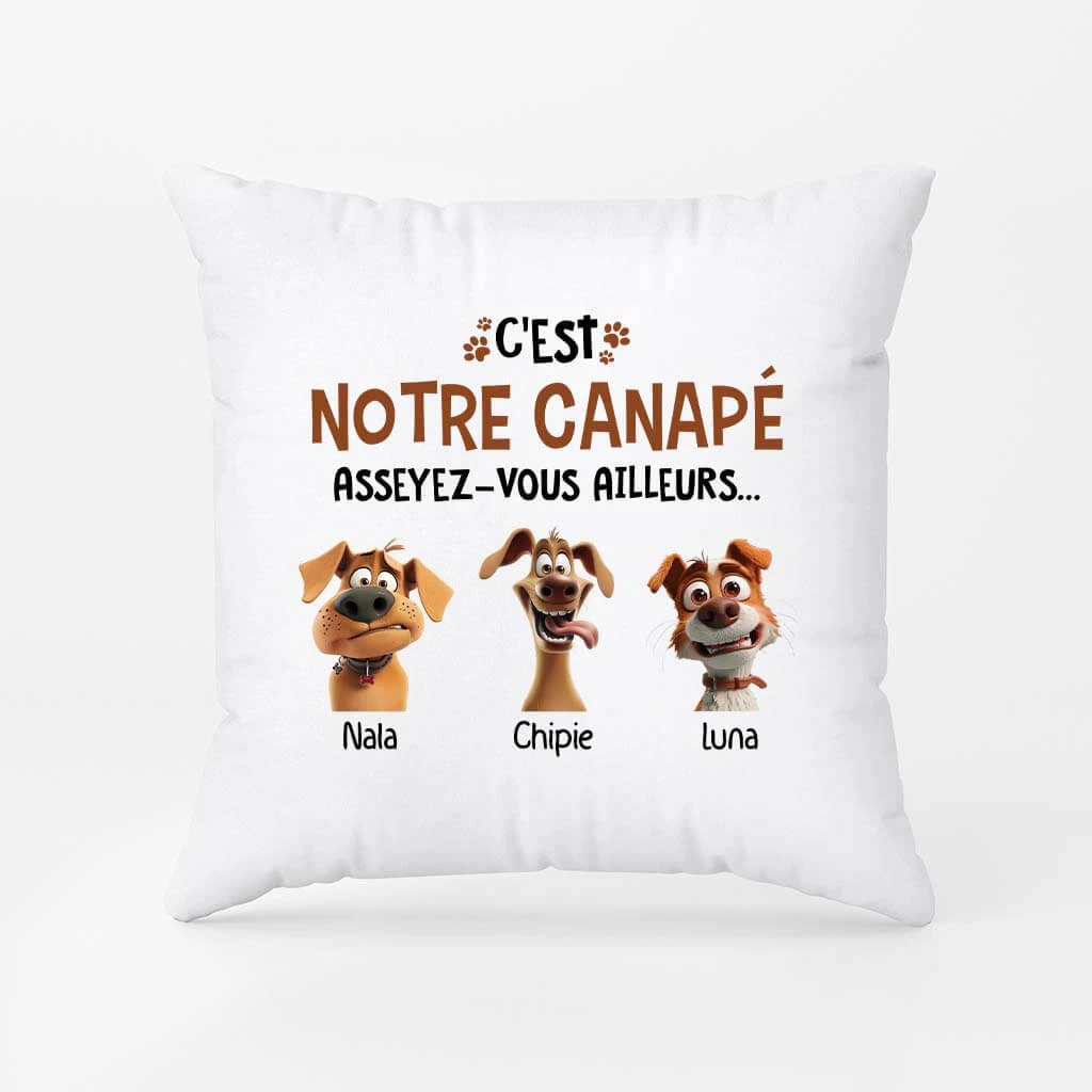 C'est Notre Canapé. Asseyez-Vous Ailleurs Version Chiens Rigolos - Cadeau Personnalisé | Coussin Pour Amoureux Des Animaux 1 C'est Notre Canapé. Asseyez-Vous Ailleurs Version Chiens Rigolos - Cadeau Personnalisé | Coussin Pour Amoureux Des Animaux