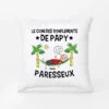 Le Coin Des Ronflements De Papa Paresseux - Cadeau Personnalisé | Coussin Pour Papa