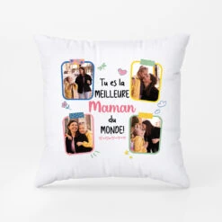 Vivelamode Soldes Magasin -Vivelamode Soldes Magasin 2845PFR2 tu es la meilleure maman du monde avec photos coussin maman original