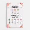 D'abord Maman Maintenant Mamie Avec Fleurs Et Noms - Cadeau Personnalisé | Toile Pour Mamie