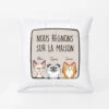 Nous Régnons Sur La Maison Version Chat - Cadeau Personnalisé | T-shirt Pour Amoureux Des Animaux 5 Nous Régnons Sur La Maison Version Chat - Cadeau Personnalisé | T-shirt Pour Amoureux Des Animaux -Vivelamode Soldes Magasin 2884PFR1 nous regnons sur la maison version chat coussin humour avec chat