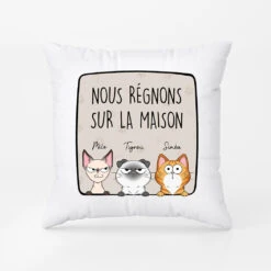 Nous Régnons Sur La Maison Version Chat - Cadeau Personnalisé | T-shirt Pour Amoureux Des Animaux