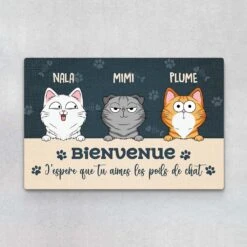 J'espère Que Vous Aimez Les Poils De Chat - Cadeau Personnalisé | Paillasson Pour Amoureux Des Animaux