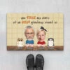 Une Folle Aux Chats Et Un Vieux Grincheux Vivent Ici - Cadeau Personnalisé | Paillasson Pour Couple -Vivelamode Soldes Magasin 2906DFR1 une folle aux chats et un vieux grincheux vivent ici paillasson personnalise couple avec chats
