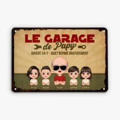 Le Garage De Papy - Plaque Personnalisée
