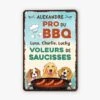 Voleurs De Saucisses Version Chiens - Cadeau Personnalisé | Plaque Pour Amoureux Des Animaux