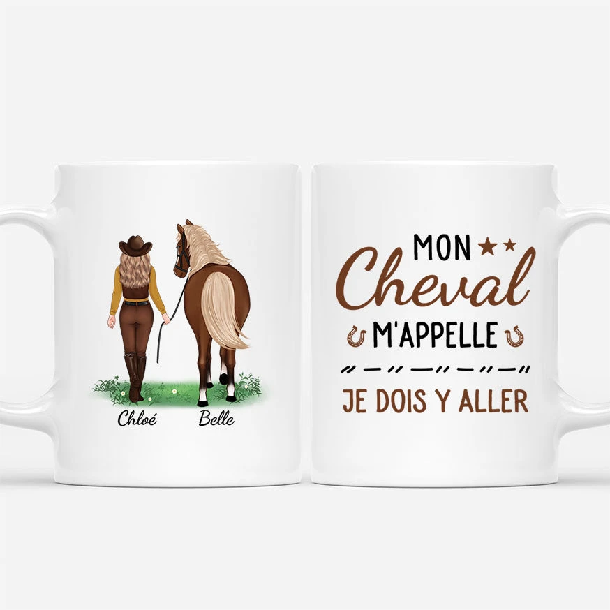 Mon Cheval M'appelle - Mug Personnalisé Femme 1 Mon Cheval M'appelle - Mug Personnalisé Femme