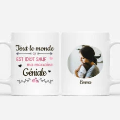 Tout Le Monde Est Idiot Sauf Ma Marraine Géniale Avec Photo - Cadeau Personnalisé | Mug Pour Marraine