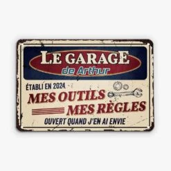 Mes Outils Mes Règles Version Simple - Cadeau Personnalisé | Plaque En Métal Pour Homme