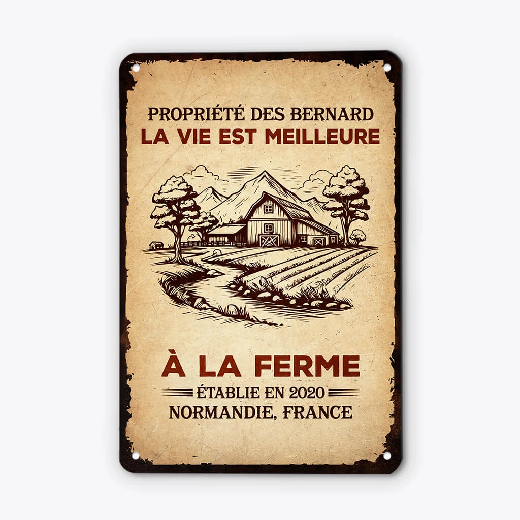 Propriété Des Bernard - Cadeau Personnalisé | Plaque En Métal Pour Famille 2 Propriété Des Bernard - Cadeau Personnalisé | Plaque En Métal Pour Famille – Image 2