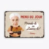 Menu Du Jour De Mamie Avec Visage - Cadeau Personnalisé | Plaque Pour Mamie -Vivelamode Soldes Magasin 2972EFR1 menu du jour de mamie avec visage plaque maison personnalisee mamie