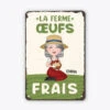 Œufs Frais De La Ferme - Cadeau Personnalisé | Plaque Pour Maman