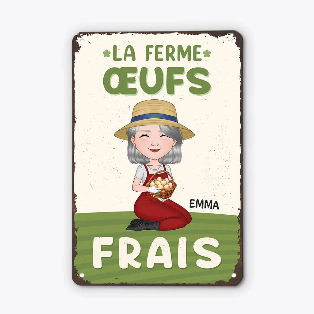 Œufs Frais De La Ferme - Cadeau Personnalisé | Plaque Pour Maman 1 Œufs Frais De La Ferme - Cadeau Personnalisé | Plaque Pour Maman