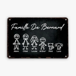 La Famille Version Bonhomme Allumette - Cadeau Personnalisé | Plaque En Métal Pour Famille -Vivelamode Soldes Magasin 2994EFR2 la famille version bonhomme allumette plaque en meta personnalisee famille 15608106 6135 4ee1 9af2 a5836e3dd685