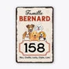 Famille Et Numéro De Maison Version Chien - Cadeau Personnalisé | Plaque En Métal Pour Amoureux Des Chiens -Vivelamode Soldes Magasin 3002EFR1 famille et numero de maison version chien plaque en metal personnalisee avec chien