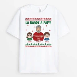 La Bande À Papy Cool Motifs De Noël - Cadeau Personnalisé | T-Shirt Pour Papy