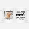 Dans Mon Cœur Pour Toujours Version Chien - Cadeau Personnalisé | Mug Pour Amoureux Des Chiens