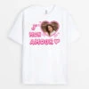 J'aime Mon Amour Avec Photo - Cadeau Personnalisé | T-Shirt Pour Couple