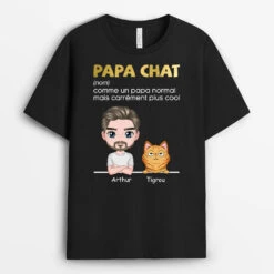 Définition De Papa Cool Design Mignon - Tee Shirt Personnalisé Chat