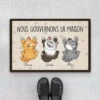 Nous Gouvernons La Maison Version Chats Espiègles - Cadeau Personnalisé | Paillasson Pour Amoureux Des Animaux