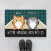 Notre Maison, Nos Règles Avec Chats - Cadeau Personnalisé | Paillasson Pour Amoureux Des Animaux -Vivelamode Soldes Magasin 3227DFR1 notre maison nos regles avec chats tee shirt chat personnalise