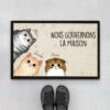 Nous Gouvernons La Maison Avec Portraits De Chat - Cadeau Personnalisé | T-shirt Pour Amoureux Des Animaux