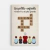 Les Petits-Enfants Rendent La Vie Plus Grande Avec Mots Croisés - Cadeau Personnalisé | Toile Pour Mamie