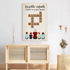 Les Petits-Enfants Rendent La Vie Plus Grande Avec Mots Croisés - Cadeau Personnalisé | Toile Pour Mamie -Vivelamode Soldes Magasin 3289CFR3 les petits enfants rendent la vie plus grande avec mots croises toile pour mamie personnalisable