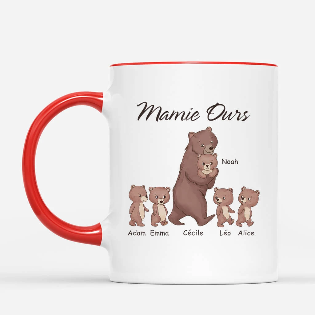 Papa Ours Brun - Cadeau Personnalisé | Mug Pour Papa 2 Papa Ours Brun - Cadeau Personnalisé | Mug Pour Papa – Image 2