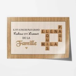 Il N'y A Pas De Plus Grand Cadeau Que L'amour Partagé Par Une Famille - Cadeau Personnalisé | Poster Pour Famille