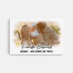 Nous Sommes Une Famille Avec Photo - Toile Famille Personnalisée