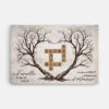 Arbre De Famille Et Les Mots Croisés - Cadeau Personnalisé | Toile Pour Famille