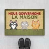 Nous Gouvernons La Maison Style Rétro Version Chat - Cadeau Personnalisé | Paillasson Pour Amoureux Des Chats -Vivelamode Soldes Magasin 3408DFR1 nous gouvernons la maison style retro version chat paillasson personnalise chat