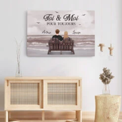 Toi & Moi Ça Va Le Faire - Cadeau Personnalisé | Toile Pour Couple -Vivelamode Soldes Magasin 3411CFR3 toi moi ca va le faire tee shirt personnalise couple