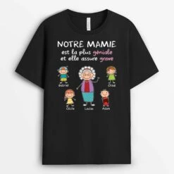 Notre MAMIE Est La Plus Géniale - Cadeau Personnalisé | T-shirt Pour Mamie